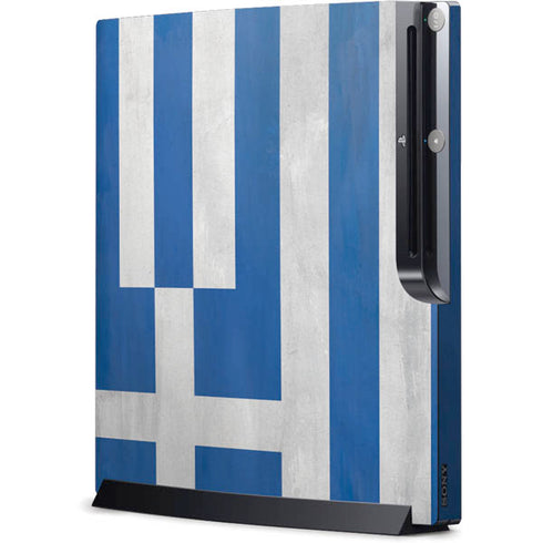 Greece Flag Distressed Playstation 3 & PS3 Slim Skin